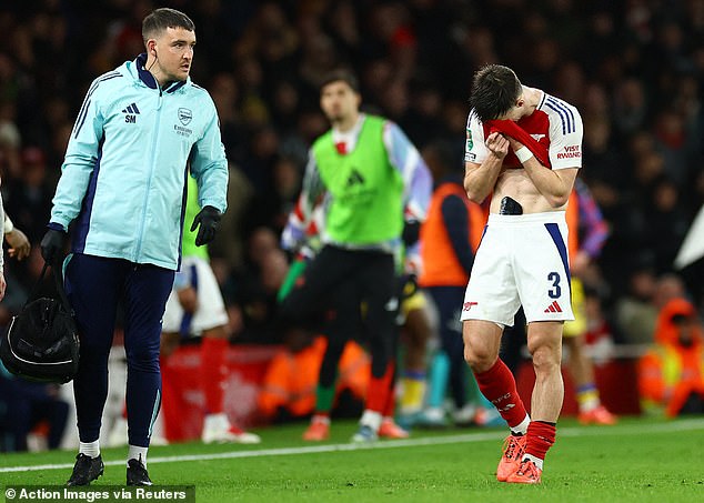 Tierney impressed in his usual left-back role but looked visibly upset as he left the field.