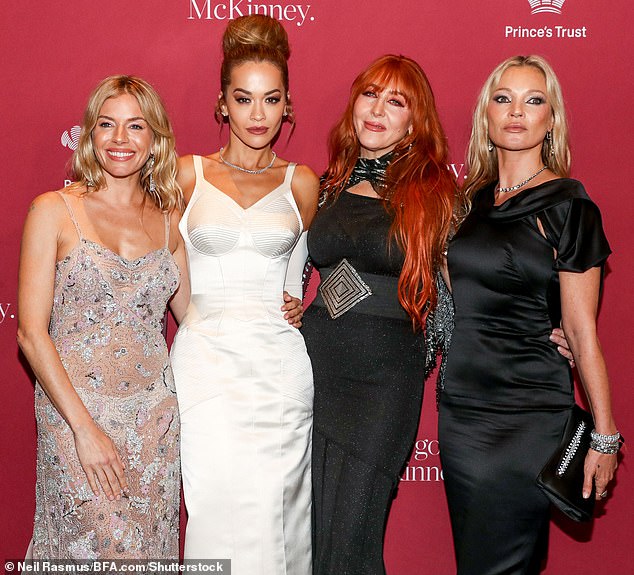 Pictured: Sienna Miller, Rita Ora, Charlotte Tilbury, Kate Moss Prince's Trust Gala 2023 hosted by Edward Enninful in New York