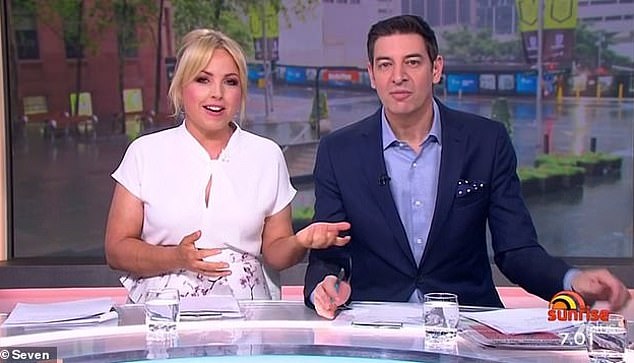 Zempilas has worked as a tennis commentator at the Australian Open, as well as hosting Channel Seven's Weekend Sunrise show (pictured with Monique Wright).