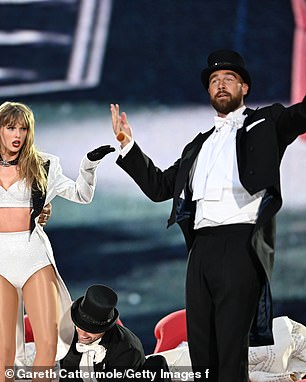 It was a reference to Kelce's outfit at one of Swift's Eras Tour shows in London.