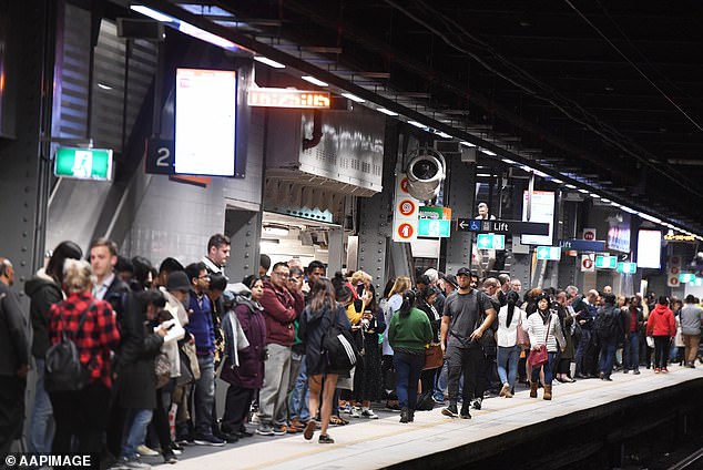 The union had previously planned to reduce the number of kilometers its members would travel to and from work (pictured, commuters at Town Hall station in Sydney)