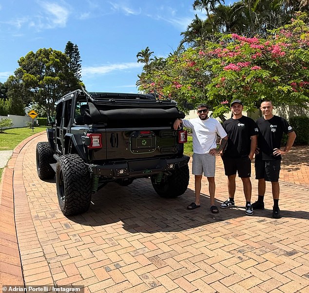 Portelli's Jeep was given the 'Pimp My Ride' treatment by YouTubers Patriot Games, led by twins Ashton and Christian Montesalvo, and he took to social media to share the results with fans.