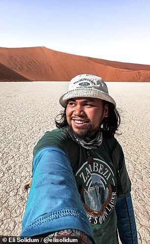 Eli describes Sossusvlei in Namibia, where it appears in the photo above, as 