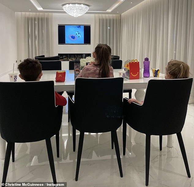 Christine has revealed that they will spend the holidays together for the sake of their children; twins Penelope and Leo, 11, and Felicity, eight