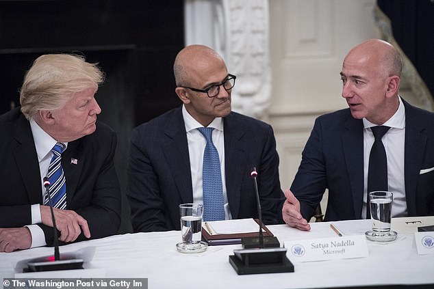 Bezos and Trump were last photographed together in 2017