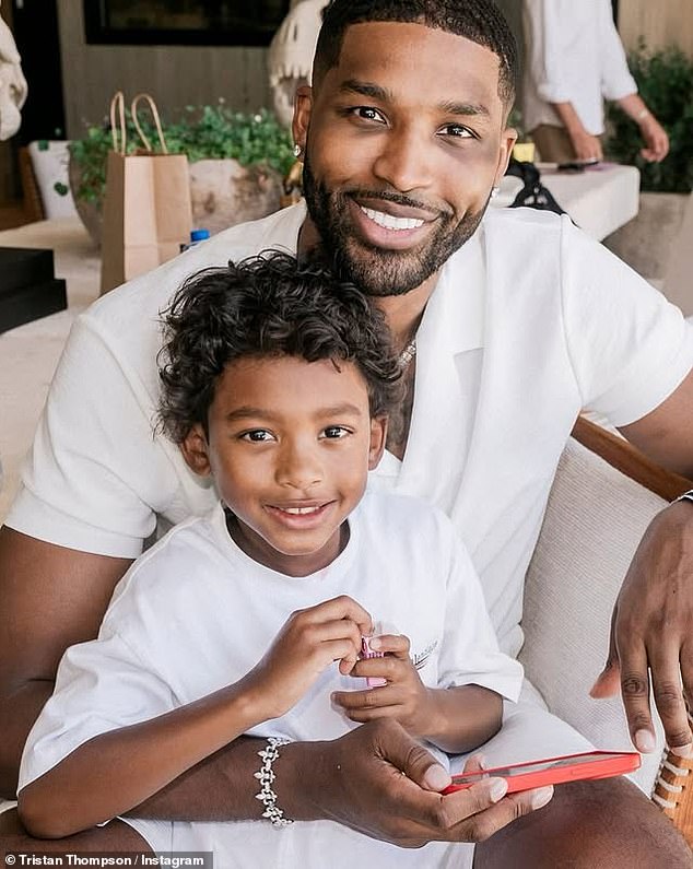 Fans also see the Cleveland Cavalier star proudly show off his children and smile alongside them as they share a touching moment.