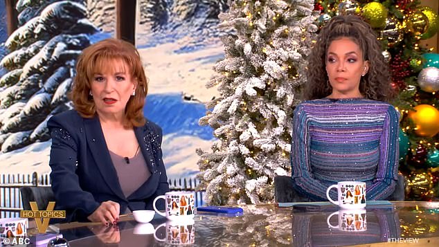 After a brief break, co-host Sunny Hostin stepped in to further clarify her co-host's comments