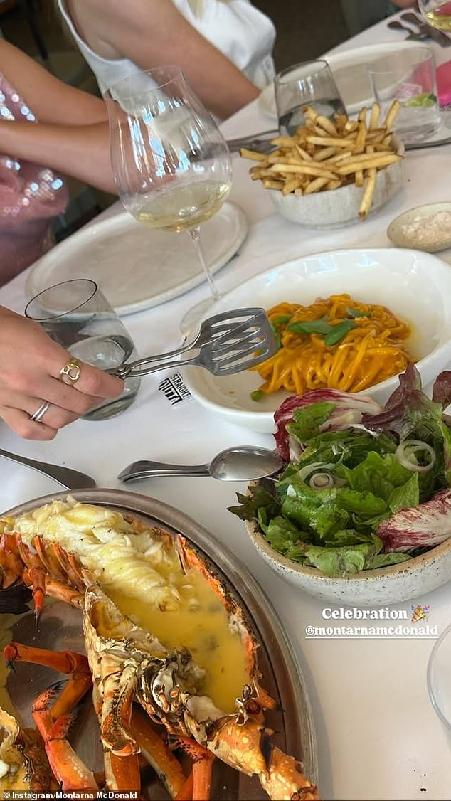 The public relations guru invited several friends to posh Mimi's restaurant in Coogee on Thursday, where they wined and dined on lobster, pasta, salad and fries while sipping expensive white wine.