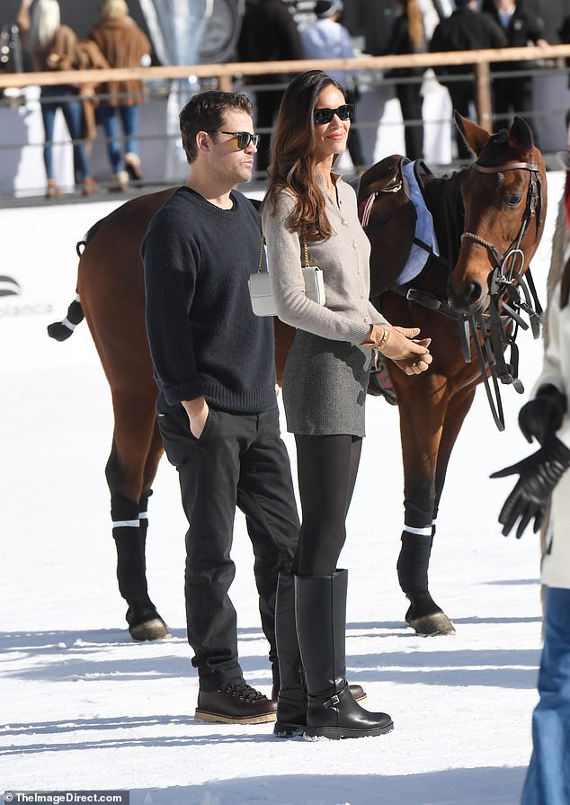 Elsewhere, enjoying the sights and sounds of Aspen, were Paul Wesley and his girlfriend of two years, Natalie Kuckenburg, coordinating in a gray and black outfit.