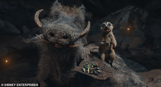 He somehow manages to make the banter between Timon the meerkat (Billy Eichner) and Pumbaa the warthog (Seth Rogen) more boring than funny.