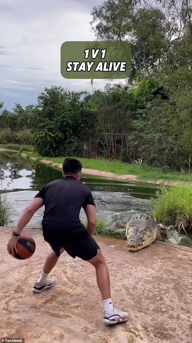 Going 1 on 1 with giant saltwater crocodiles is not a training exercise for the faint of heart