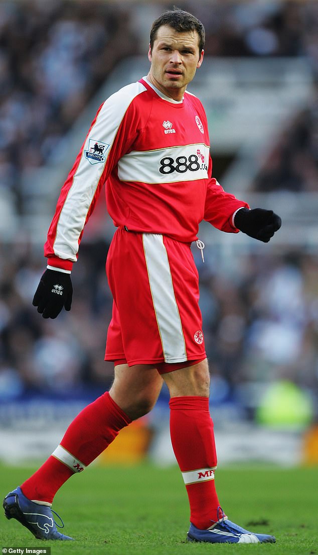 After Leeds, Viduka had spells at Middlesbrough (pictured) and Premier League rivals Newcastle United.