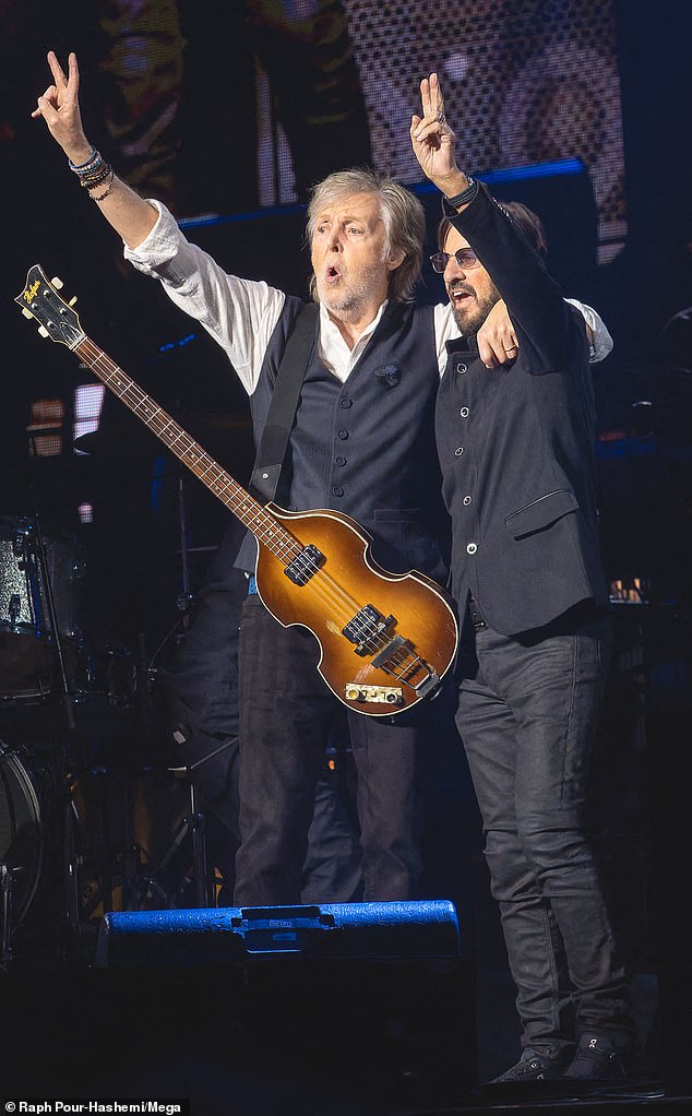 Paul and Ringo's performance was the first time the old friends had played together in five years, and they last took to the stage for Macca's Freshen Up tour in 2019.