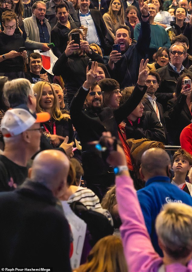 Ringo was seen in the crowd with his wife Barbara Bach when Paul called him on stage.