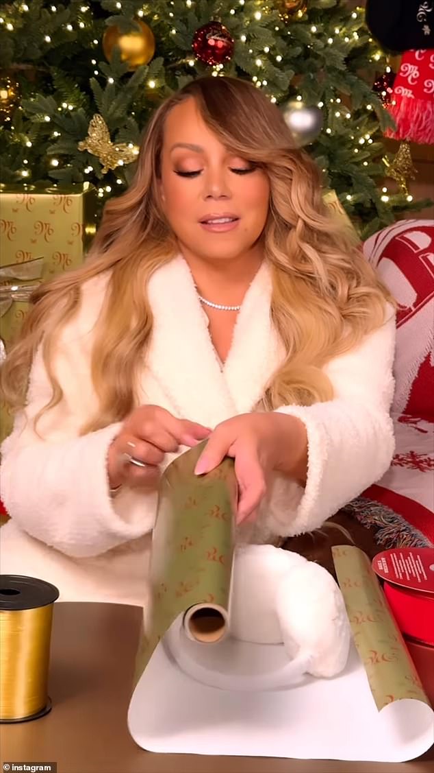 On Thursday, the pop star took to Instagram to share a festive video clip showing her attempt to wrap a gift.