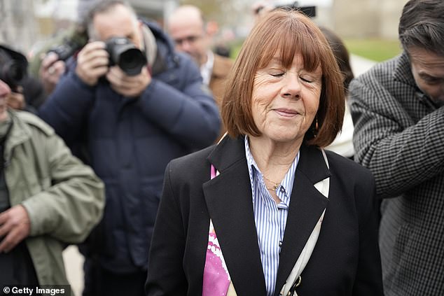 Gisele Pelicot arrives in front of the courthouse before a verdict is issued in the Pelicot case on December 19, 2024 in Avignon, France.