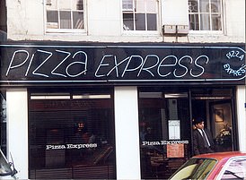 A Pizza Express restaurant, photographed in 1997