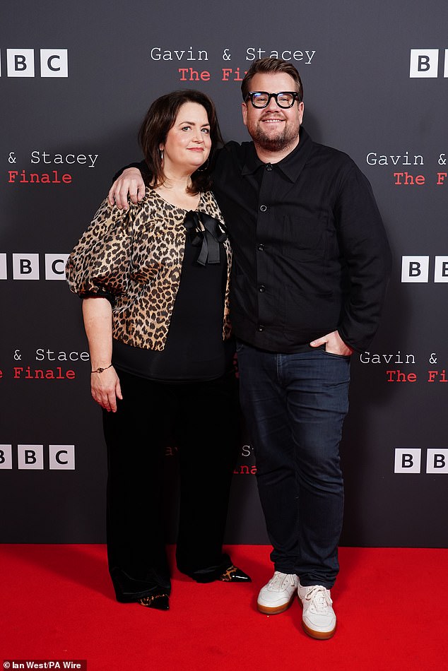 Ruth Jones and James Corden broke down in tears as they said goodbye to the show at the premiere on Wednesday.