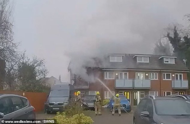 1734691638 790 Shocking moment house EXPLODES when e bike battery blast blows doors