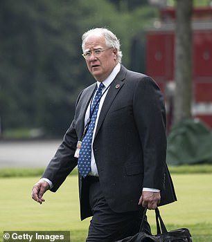 Biden senior adviser Mike Donilon walks to Marine One on the South Lawn of the White House on July 21, 2021