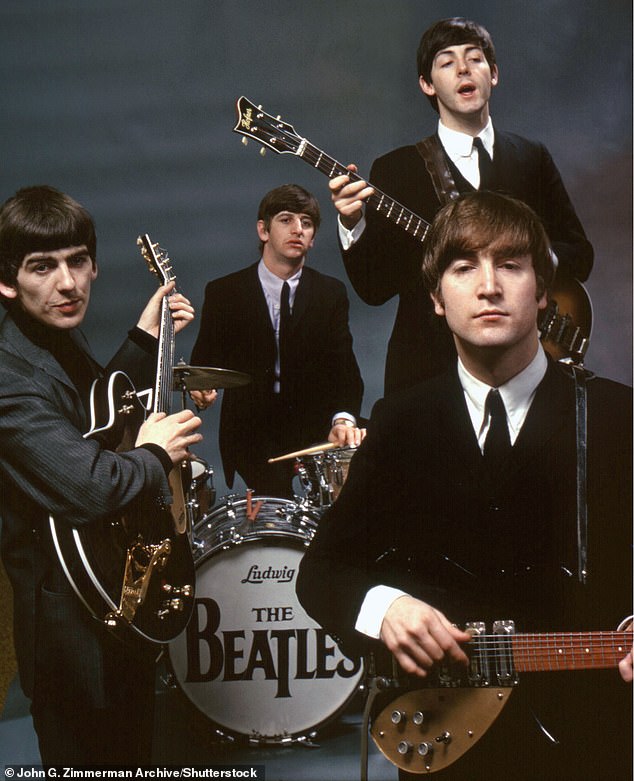 Paul and his band performed Hey Jude, 56 years after he first released the song alongside John Lennon, George Harrison and Ringo Starr (pictured in 1964).