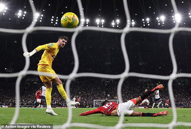 Fraser Forster's double error almost cost Tottenham dearly and United regained the 3-2 lead