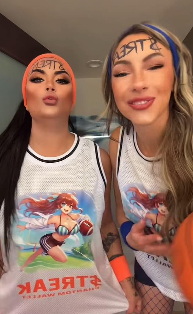 The influencer couple, Amber Ghini (R) and Toochi Kash (L), were promoting a crypto wallet.