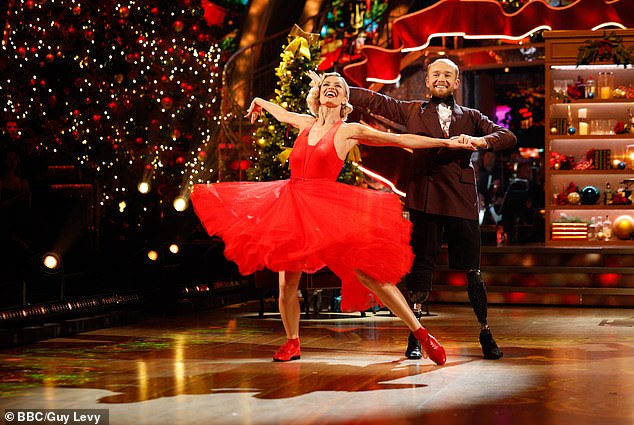 For her dance shots, Nadiya could be seen wearing a ruffled red dress that featured a dramatic tulle skirt and flew in the air as she twirled during her sensational routine.