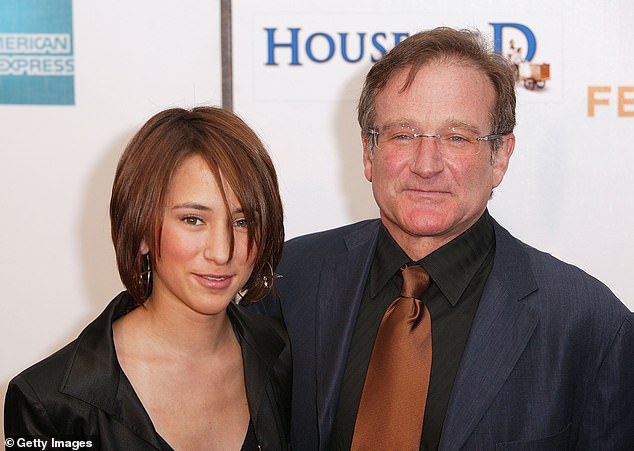 She is the daughter of the late and beloved comedian Robin Williams; photographed in May 2004 in New York City.