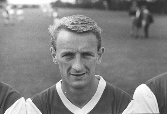 Eastham spent most of his career at Newcastle, Arsenal and Stoke City. Pictured: Eastham during his time in north London with the Gunners.