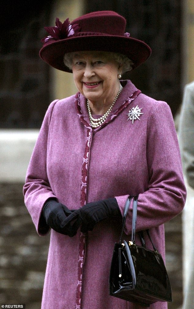 The Queen, pictured at the Christmas Day service in 2006, normally only invited royal couples to Sandringham once they were married.