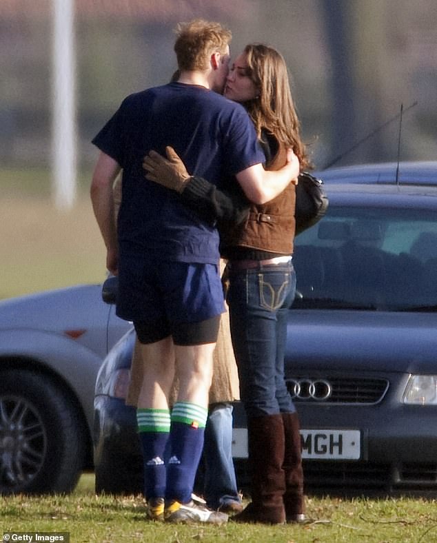 Kate had known William since they met at university in 2001 and the couple had since been together at several royal events over the years. Photographed at an old men's match at Eton College on March 18, 2006.