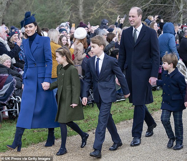 This year William and Catherine, Princess of Wales, are expected to celebrate their own festivities at nearby Anmer Hall, their country home, with their children.