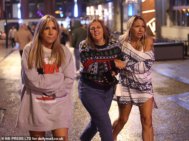 LEEDS: A group of three women are feeling the festive cheer as they step out in their Christmas jumpers.