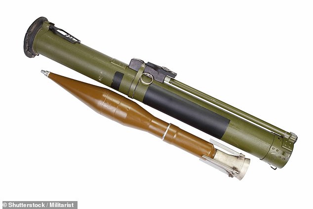 They also seized Soviet-made RPG-18, a type of disposable launcher. stock photo