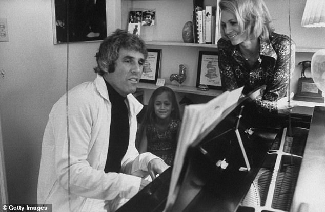 The actress subsequently married composer and record producer Burt Bacharach in 1965 until their divorce in 1981; seen above in 1974