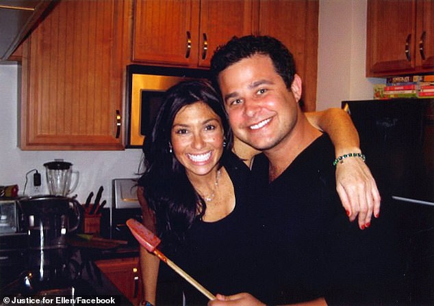 Greenberg is seen here with her then-fiancé Samuel Goldberg, who has since moved on and gotten married.