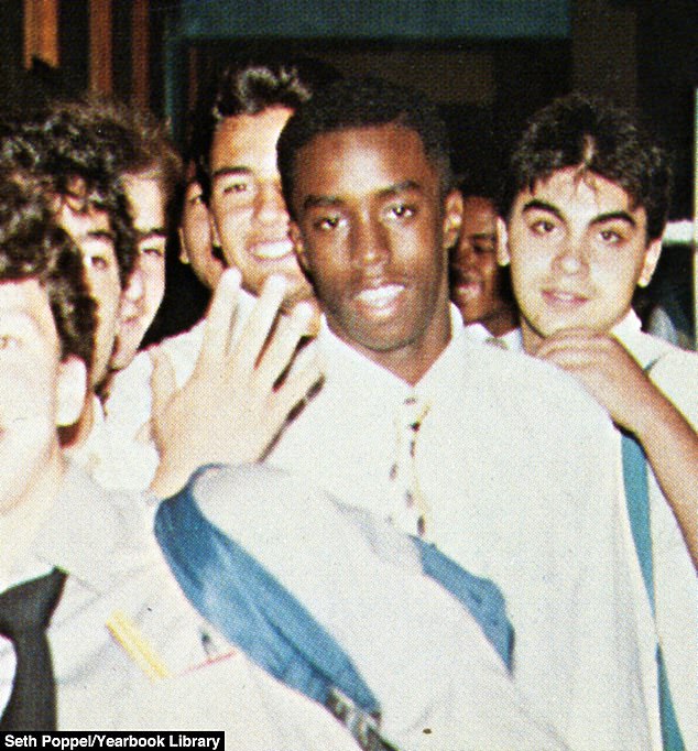 The rapper I'll Be Missing You was pictured in 1987 surrounded by friends at school