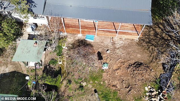 In terms of landscaping, photographs from May of this year showed that the backyard still had a long way to go, with grass yet to be laid and an incomplete veranda.