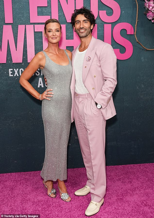 Emily Baldoni and Justin Baldoni at "It ends with us" Premiere in New York. Fans became suspicious of a feud after the cast failed to post with Baldoni during photo opportunities