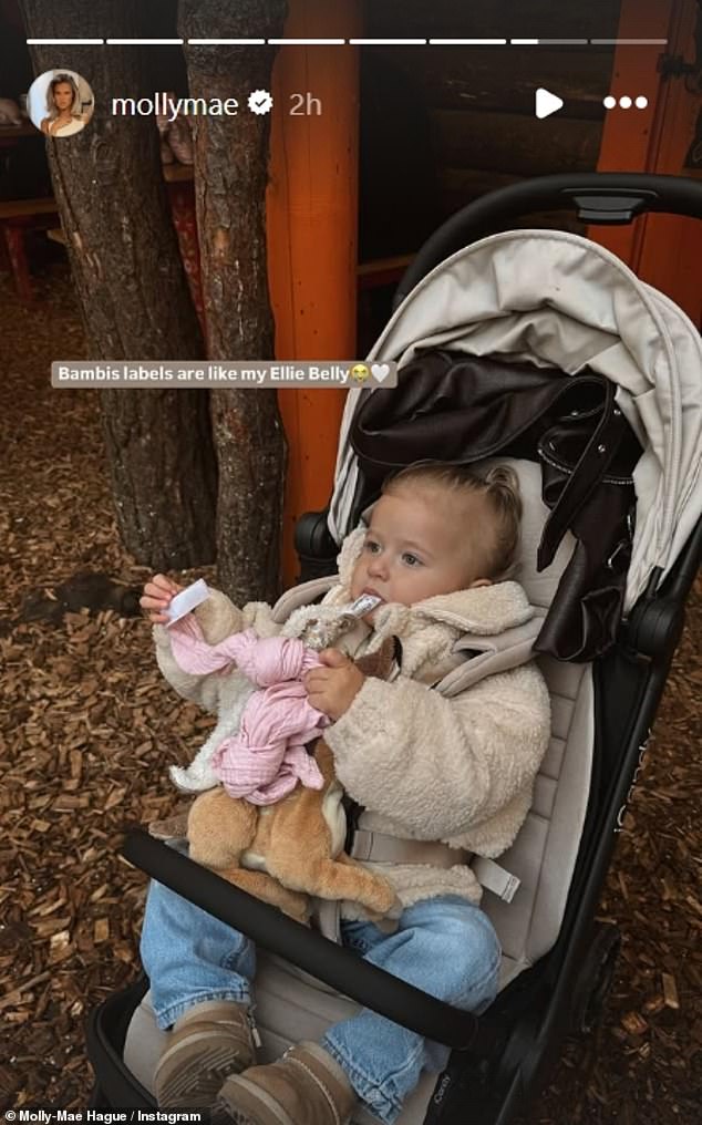 Little Bambi was certainly having a great time sitting in her stroller in the middle of the fun ride.