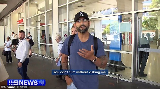 Virat Kohli was involved in a heated altercation with journalists after his arrival in Melbourne.