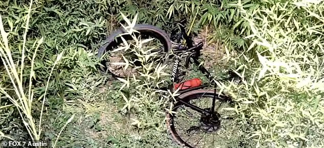 Pictured: Wilson's missing bicycle that was later found by a responding officer