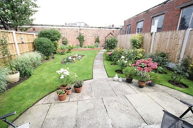 The garden of Musk's grandmother's family home in Liverpool