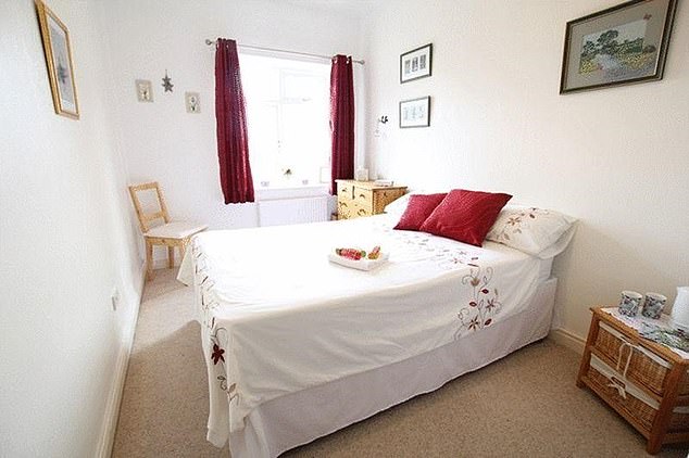 One of the bedrooms in the Liverpool house.