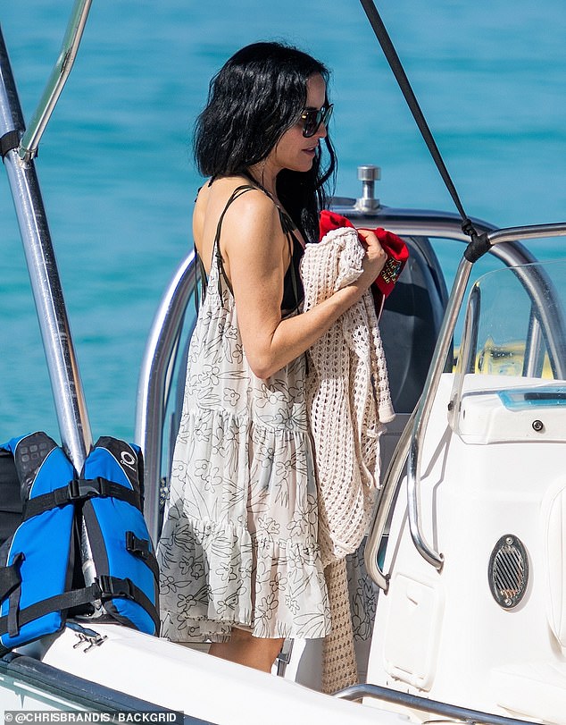 He also hopped aboard a boat as he left the Irish winter weather and soaked up the sun.