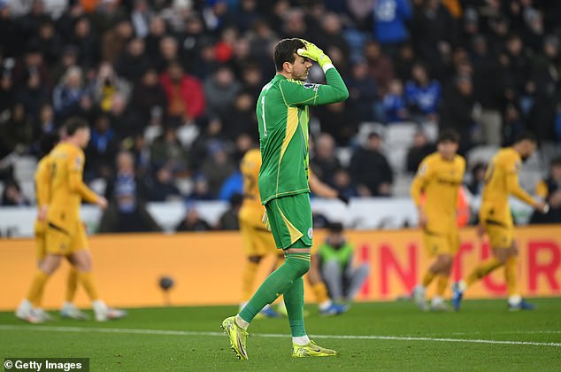 Foxes goalkeeper Danny Ward had a day to forget as the home team suffered defeat.