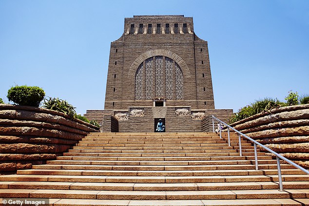 Entrance to the Voortrekker Monument, inaugurated in 1949 and dedicated to the Voortrekkers (pioneers) who left the Cape Colony between 1835 and 1854 (file image)