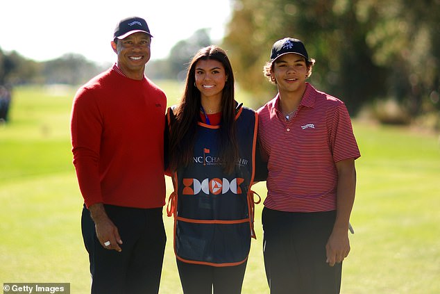 1734891460 490 Incredible moment Tiger Woods son Charlie hits his first ever