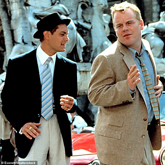 Hoffman (right) closed out the 1990s with one of his most famous films, The Talented Mr. Ripley, also starring Matt Damon, Jude Law (left), Gwyneth Paltrow and Cate Blanchett.